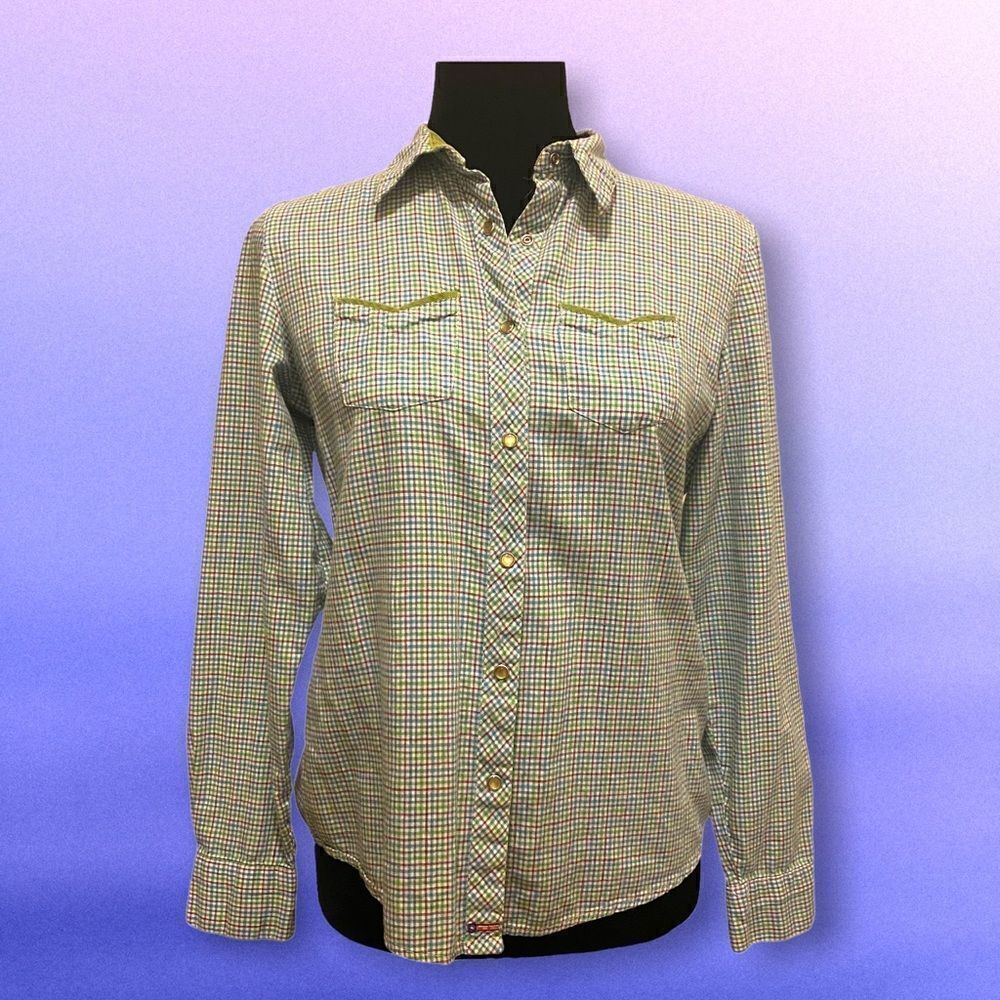 ‎Wrangler Plaid Top with Pearlized Snaps